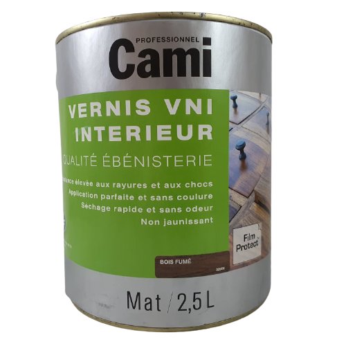 Cami Vernis VNI bois interieur 2,5 L Cami 3341302199649 : Large sélection  de peinture & accessoire au meilleur prix.